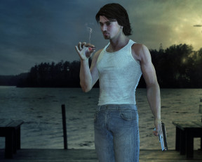 Картинка 3д+графика people+ люди мужчина сигарета