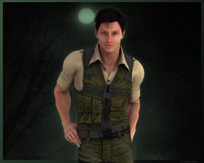 Картинка 3д+графика people+ люди мужчина взгляд