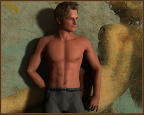 Картинка 3д+графика people+ люди взгляд мужчина