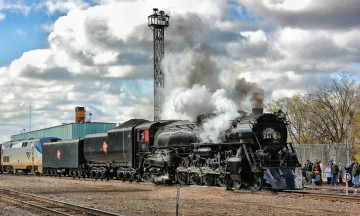 Картинка техника паровозы рельсы дорога состав паровоз железная