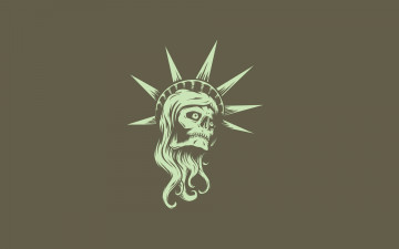 Картинка скелет рисованные минимализм свободы статуя