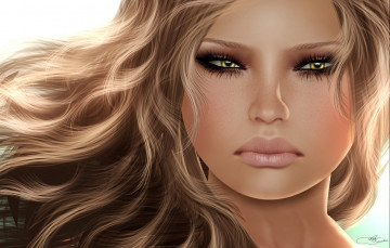 Картинка 3д+графика portraits+ портрет волосы