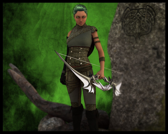 Обои картинки фото 3д графика, amazon , амазонки, девушка, лук