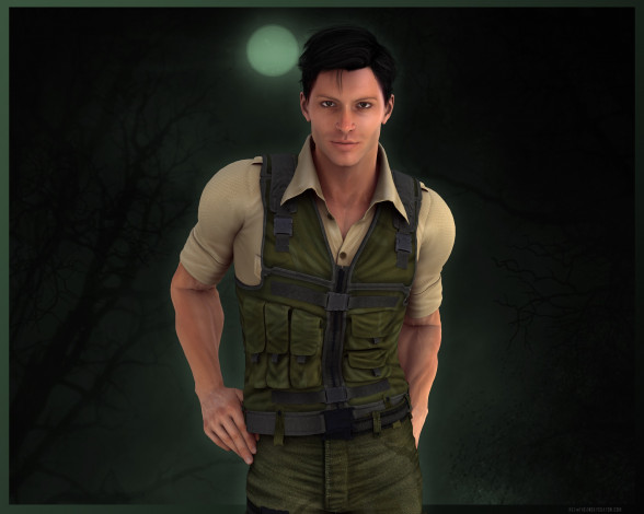 Обои картинки фото 3д графика, people , люди, мужчина, взгляд