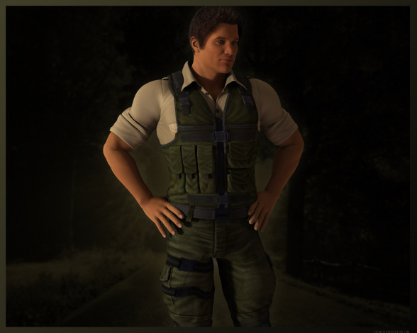 Обои картинки фото 3д графика, people , люди, мужчина, взгляд