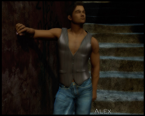 Обои картинки фото 3д графика, people , люди, мужчина, взгляд