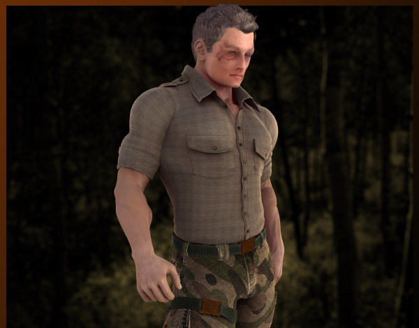 Обои картинки фото 3д графика, people , люди, взгляд, мужчина