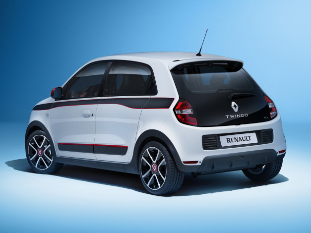 Обои картинки фото автомобили, renault, фон, twingo, 2014г, синий