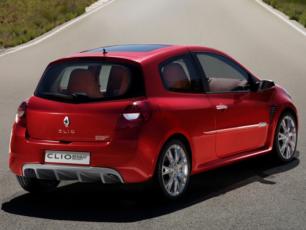 Обои картинки фото автомобили, renault, красный, 2005г, concept, sport, clio