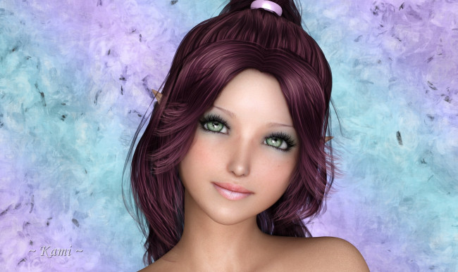 Обои картинки фото 3д графика, elves , эльфы, эльфийка, взгляд