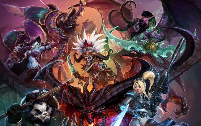 Обои картинки фото heroes of the storm, видео игры, - heroes of the storm, оружие, герои