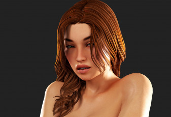 Картинка 3д+графика портрет+ portraits фон взгляд девушка