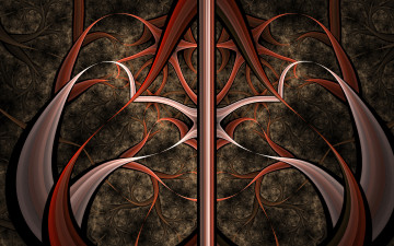 Картинка 3д+графика фракталы+ fractal цвета фон узор