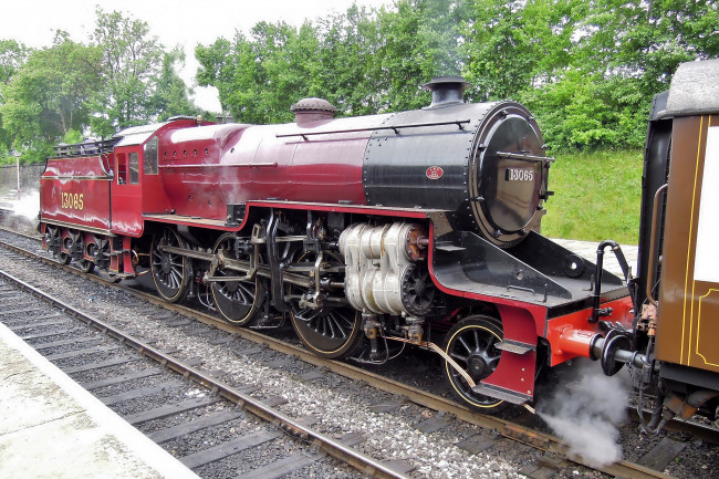 Обои картинки фото техника, паровозы, дорога, железная, паровоз