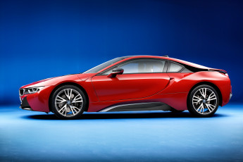 Картинка автомобили bmw i12 2016г красный i8 protonic red edition