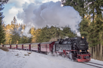 Картинка техника паровозы рельсы паровоз