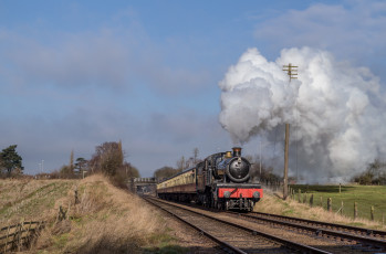Картинка техника паровозы паровоз рельсы
