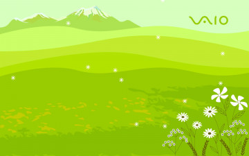 обоя компьютеры, vaio, фон, логотип