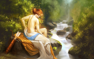 Картинка gaudibuendia рисованное люди девушка природа живопись