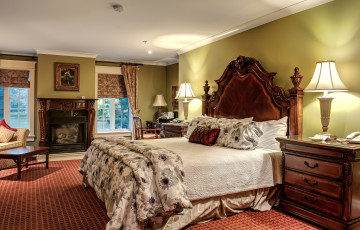 Картинка интерьер спальня комната мебель