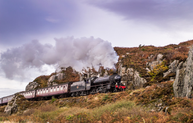 Обои картинки фото техника, паровозы, паровоз, рельсы