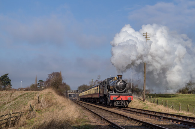 Обои картинки фото техника, паровозы, паровоз, рельсы