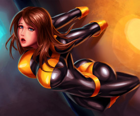 Картинка рисованное комиксы фон девушка униформа взгляд