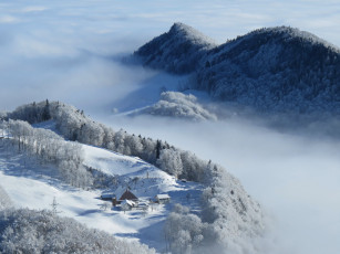 Картинка природа горы снег