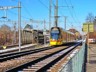 обоя техника, трамваи, поезд, рельсы