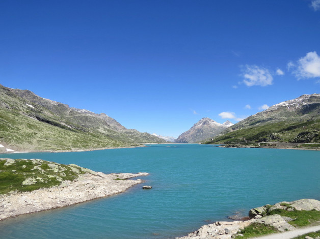 Обои картинки фото природа, реки, озера, горы, озеро, облака