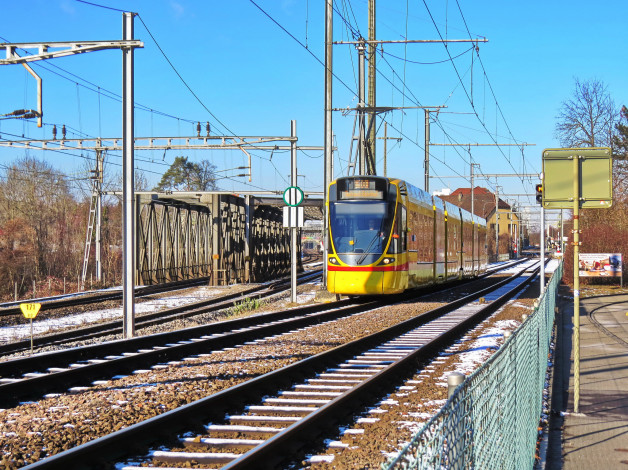 Обои картинки фото техника, трамваи, поезд, рельсы