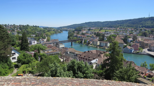 Обои картинки фото города, - панорамы, дома, мост, река