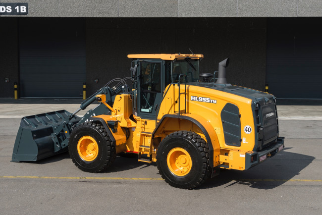 Обои картинки фото техника, фронтальные погрузчики, hyundai