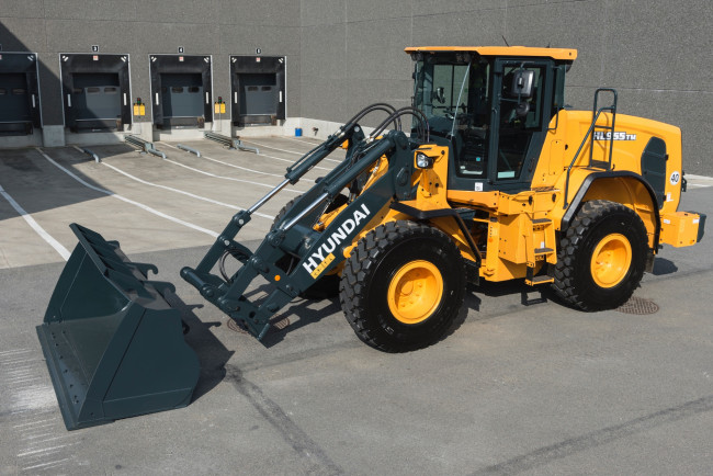 Обои картинки фото техника, фронтальные погрузчики, hyundai