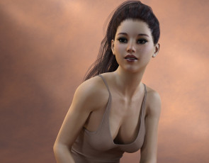 Картинка 3д+графика люди+ people взгляд девушка фон