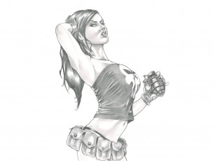 Картинка рисованное люди взгляд фон девушка