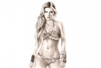 Картинка рисованное люди взгляд фон девушка