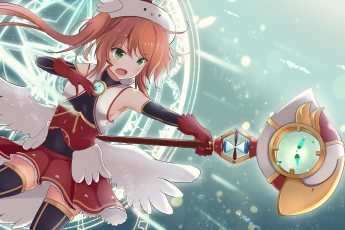 Картинка аниме магия +колдовство +halloween фон девушка взгляд