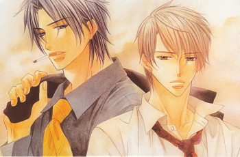 Картинка аниме unknown +другое+ сигарета парни галстуки