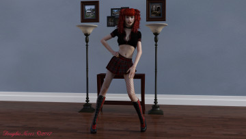 Картинка 3д+графика люди+ people фон взгляд девушка