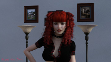 Картинка 3д+графика люди+ people фон взгляд девушка