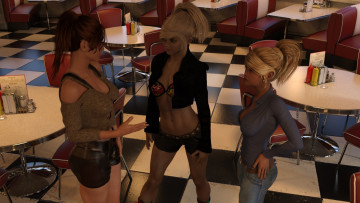 Картинка 3д+графика люди+ people взгляд фон девушки