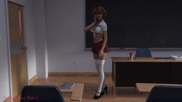 Картинка 3д+графика люди-авто мото+ people-+car+ +moto фон взгляд девушка