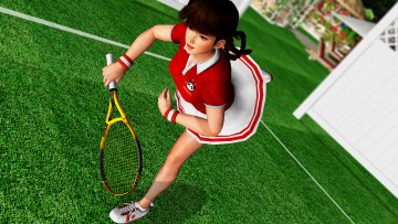 обоя 3д графика, спорт , sport, взгляд, девушка, фон