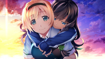 Картинка аниме grisaia+no+kajitsu девушка взгляд фон