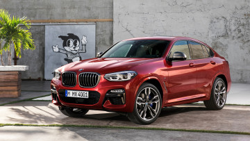 Картинка bmw+x4+m40d+2019 автомобили bmw x4 m40d 2019 red