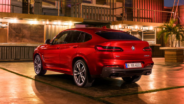 Картинка bmw+x4+m40d+2019 автомобили bmw x4 m40d 2019 red