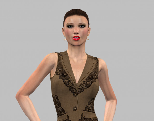 Обои картинки фото 3д графика, люди , people, девушка, фон, взгляд