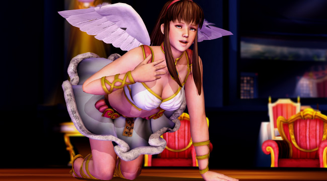 Обои картинки фото 3д графика, ангел , angel, девушка, взгляд, фон