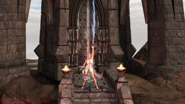 Обои картинки фото 3д графика, фантазия , fantasy, девушка, взгляд, фон